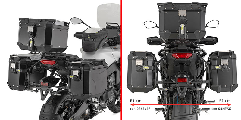 GIVI SIDE RACK ONE-FIT (OBK) YAMAHA TRACER 9 '25-> - KIT
