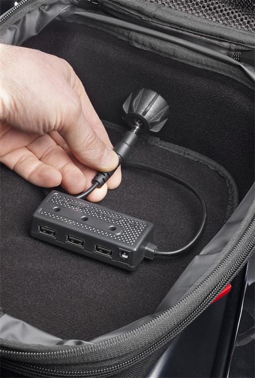 POWER HUB INSIDE TANK BAG WITH USB PORTS - COMBINE WITH S110
