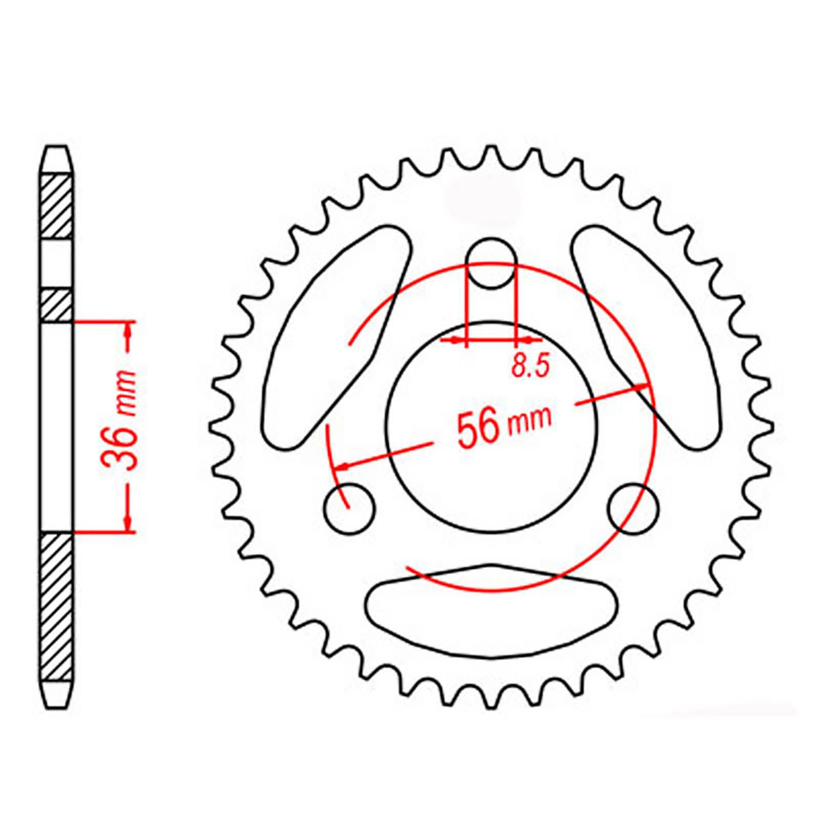 SPKT REAR OE STEEL 1780 28T #420 - Image 1