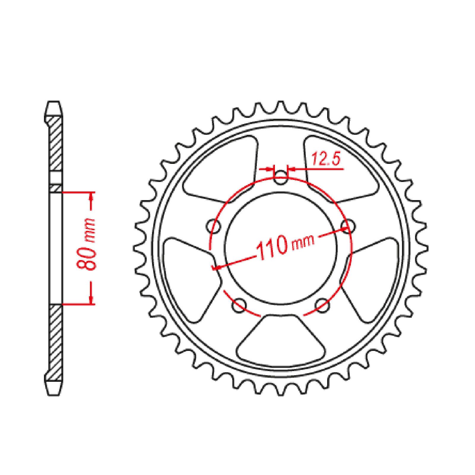 SPROCKET REAR MTX 1331 42T #525 - Image 1