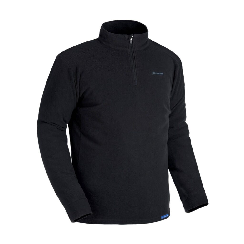 Oxford Advanced Micro Fleece 1/2 Neck MS Top Black