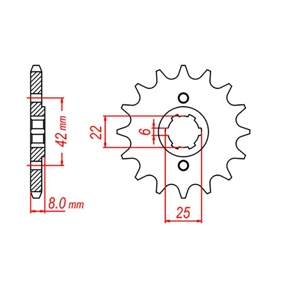 SPKT FRONT OE STEEL 281 13T #520