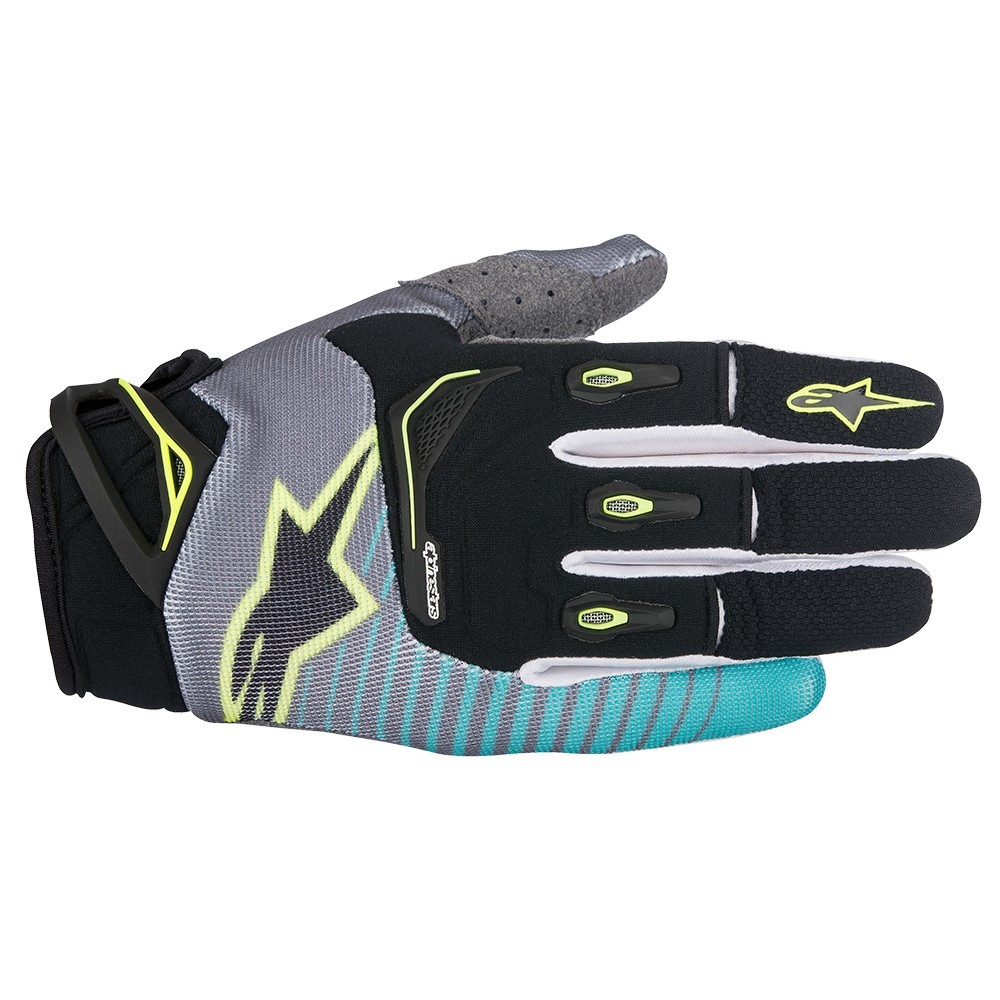 Glove Alpinestars Techstar Teal/Black/Yellow