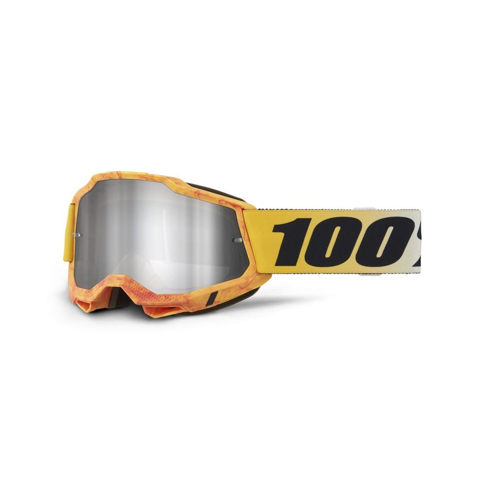 100% Accuri 2 Motocross Goggles Razza Mirror Silver Lens