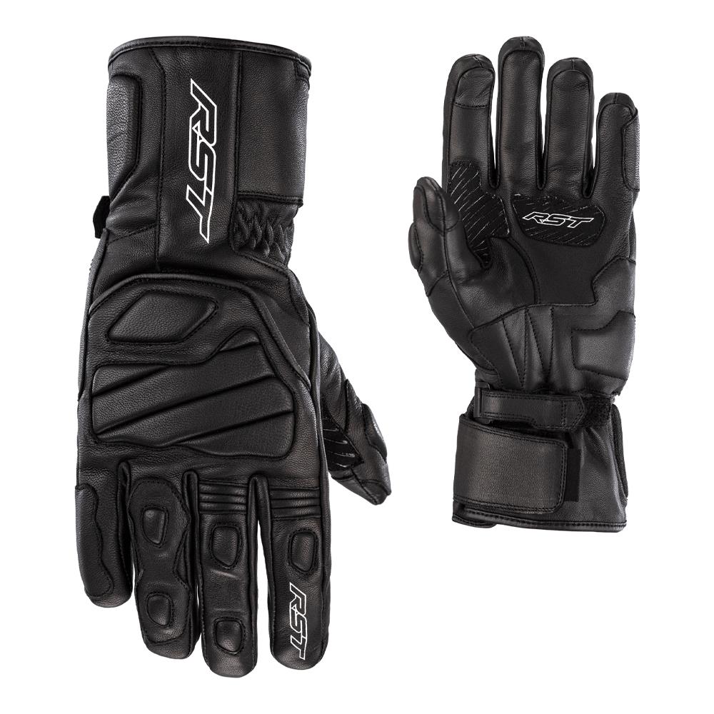RST Turbine CE Leather Road Gloves Black