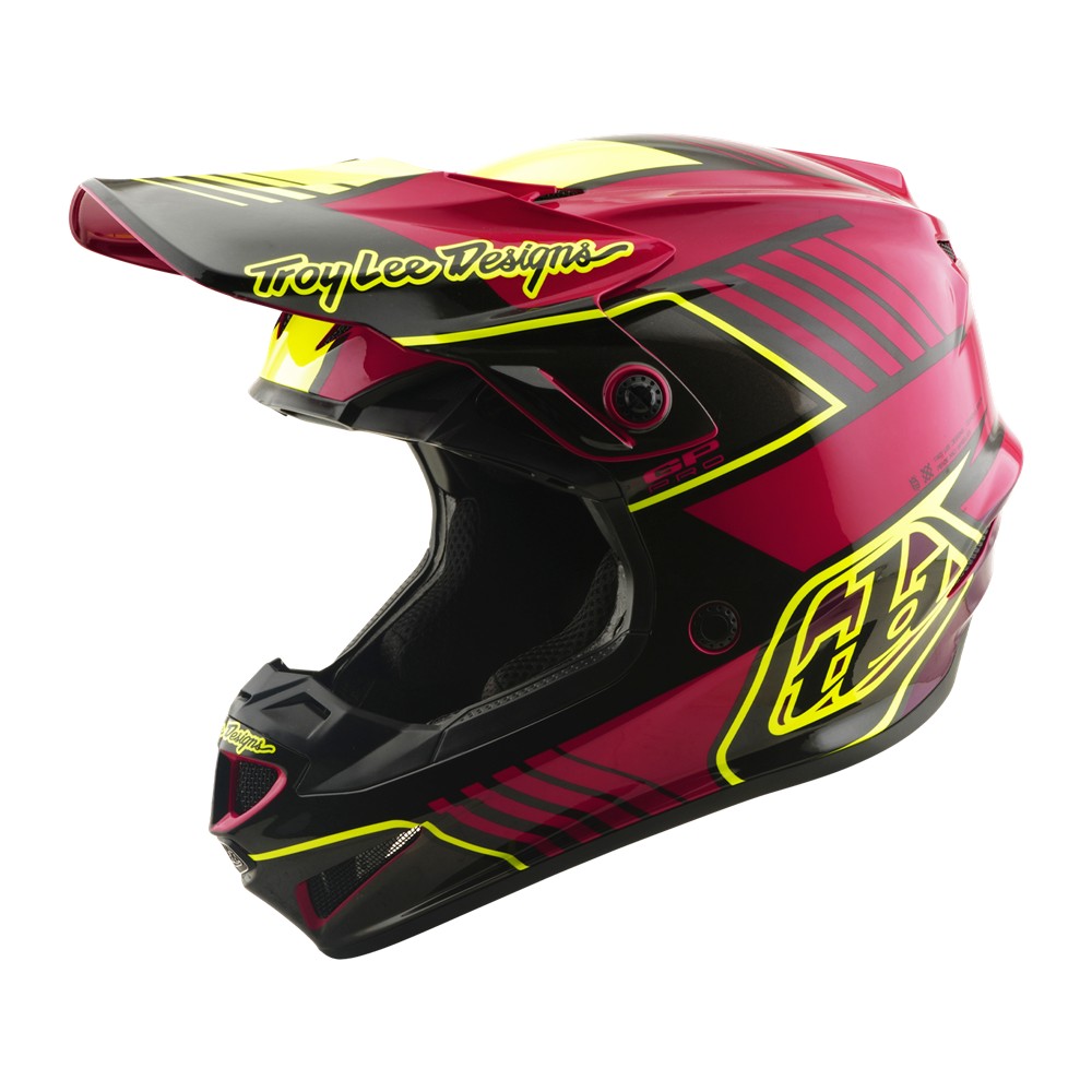 Troy Lee Designs GP Pro Segment Motocross Helmet Youth Fuchsia