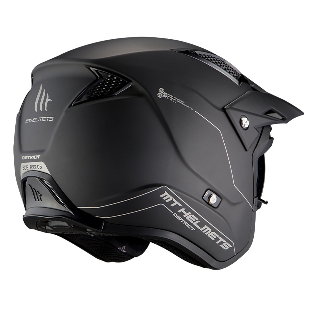 MT District SV Trials Helmet Matte Black