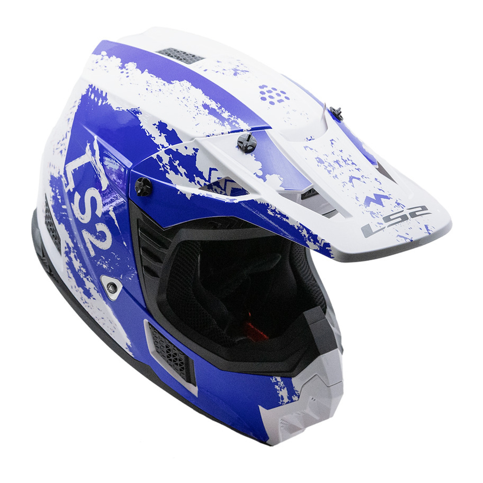 LS2 MX706 Coz Hyde Motocross Helmet Blue / White - Image 3