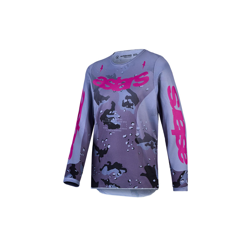 Youth Fluid Lone Jersey Gray Camo/Purple XXL - Image 1