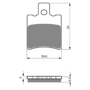 BRAKE PADS GOLDFREN SINTERED SPORTS GF107 - S3 ( PH172 ) - Image 1