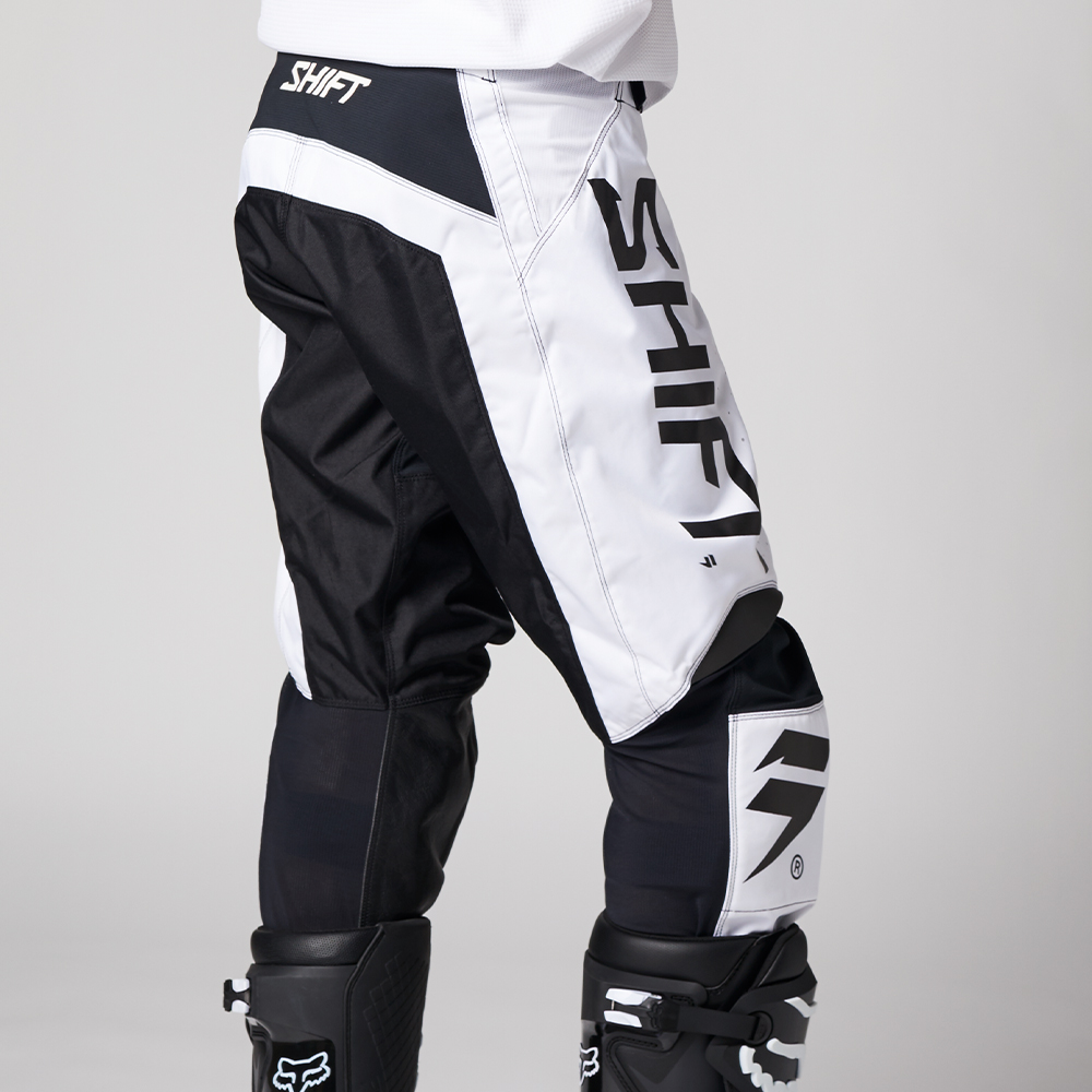Motocross Pants Shift White Label Trac White/Black