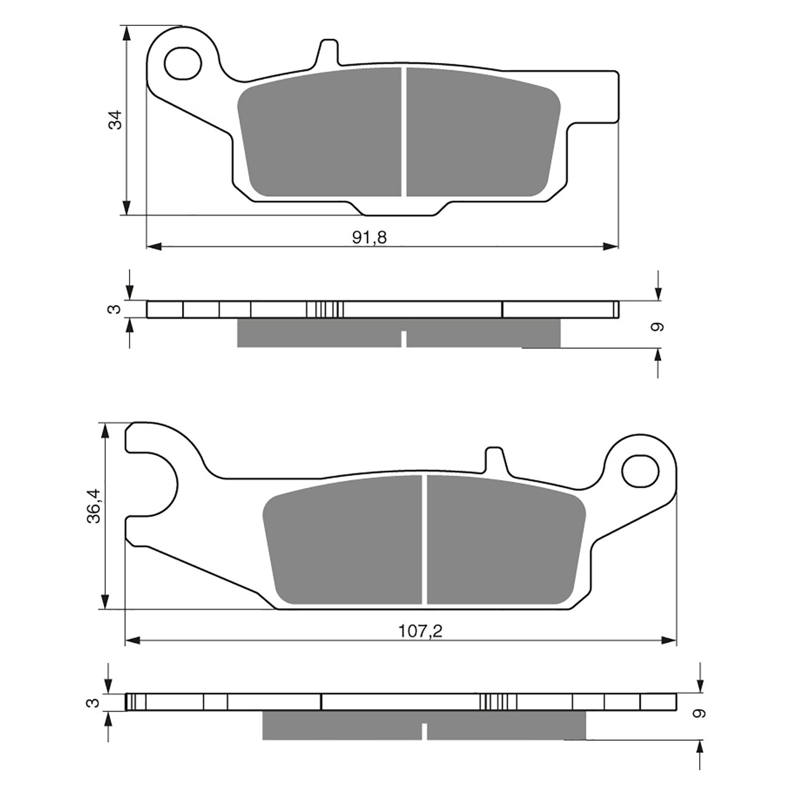 BRAKE PADS GOLDFREN OFFROAD RACING GF256 - K5 ( PR388 ) - Image 1