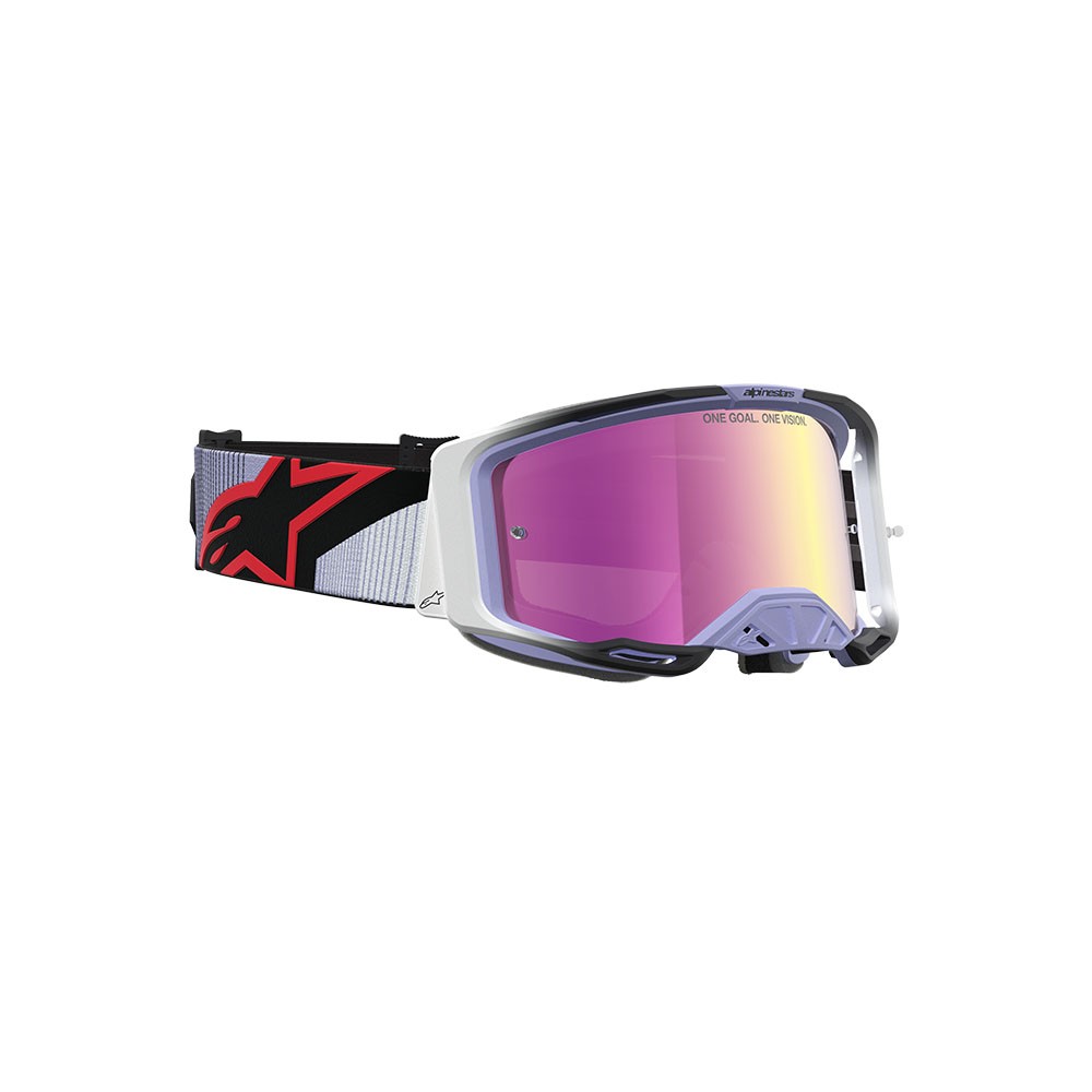 Alpinestars Vision 8 Maven Motocross Goggles Lavender/Black Mirror Pink Lens