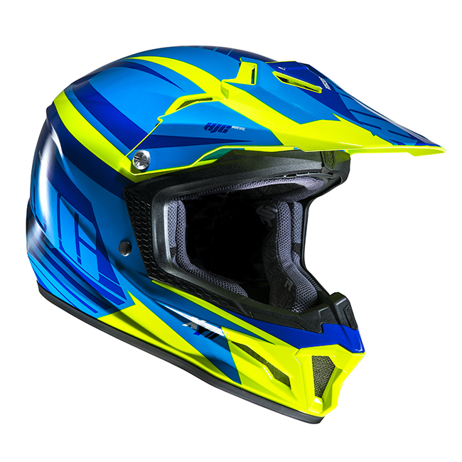 Motocross Helmet HJC CL-XY Bator Blue/Fluro (18)