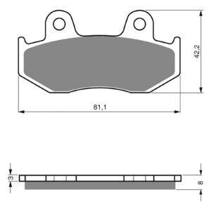 BRAKE PADS GOLDFREN SINTERED SPORTS GF102 - S3 ( PH29 ) - Image 1