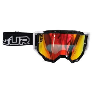 Blur B-OTG Motocross Goggles Black/Rad Red with Clear Lens - Image 1