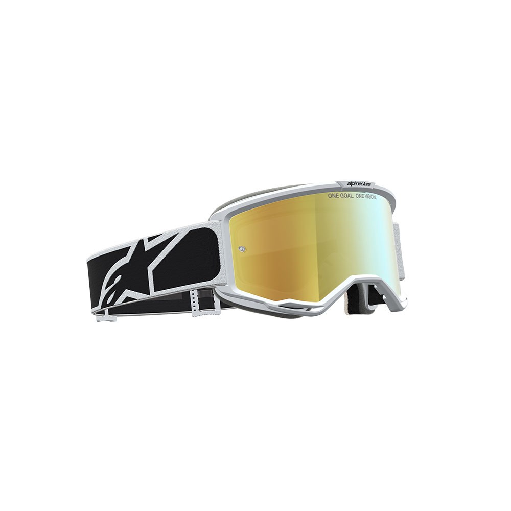 Alpinestars Vision 5 Rora Motocross Goggles Black/White Mirror Gold Lens