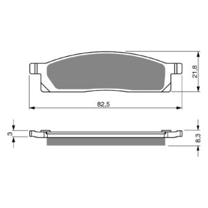 BRAKE PADS GOLDFREN OFFROAD RACING GF034 - K5 ( PR163 ) - Image 1