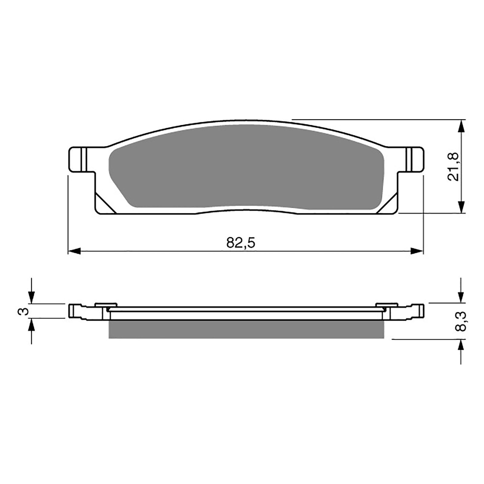 BRAKE PADS GOLDFREN OFFROAD RACING GF034 - K5 ( PR163 ) - Image 1