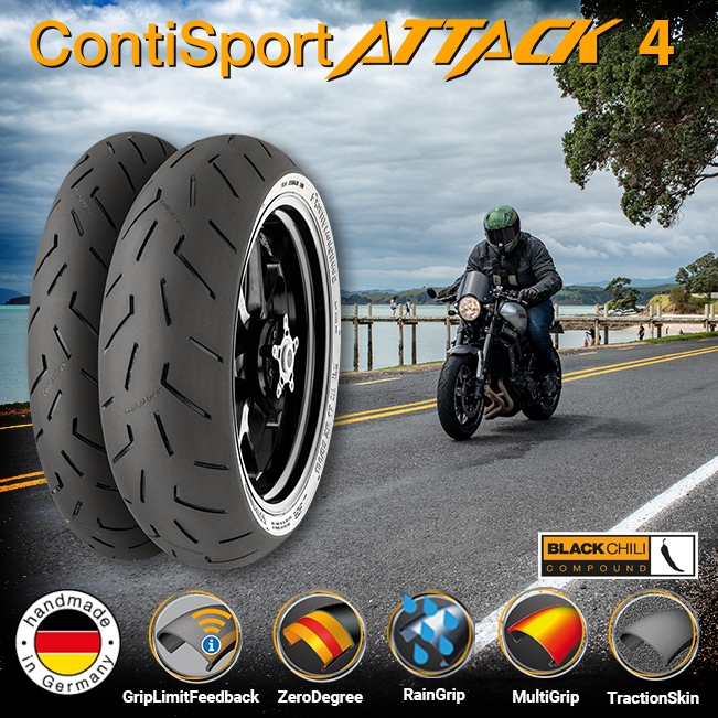 Continental Sport Attack 4 (Radial) 180/55-17 Rear Road Tyre