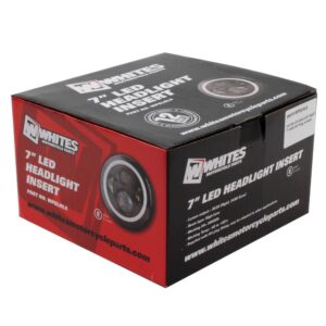WHITES LED HEADLIGHT INSERT 7" with H4 Plug , e-mark - Image 3