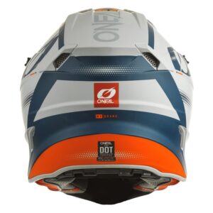 Oneal 5 Series Haze Blue/Orange Motocross Helmet - Image 4