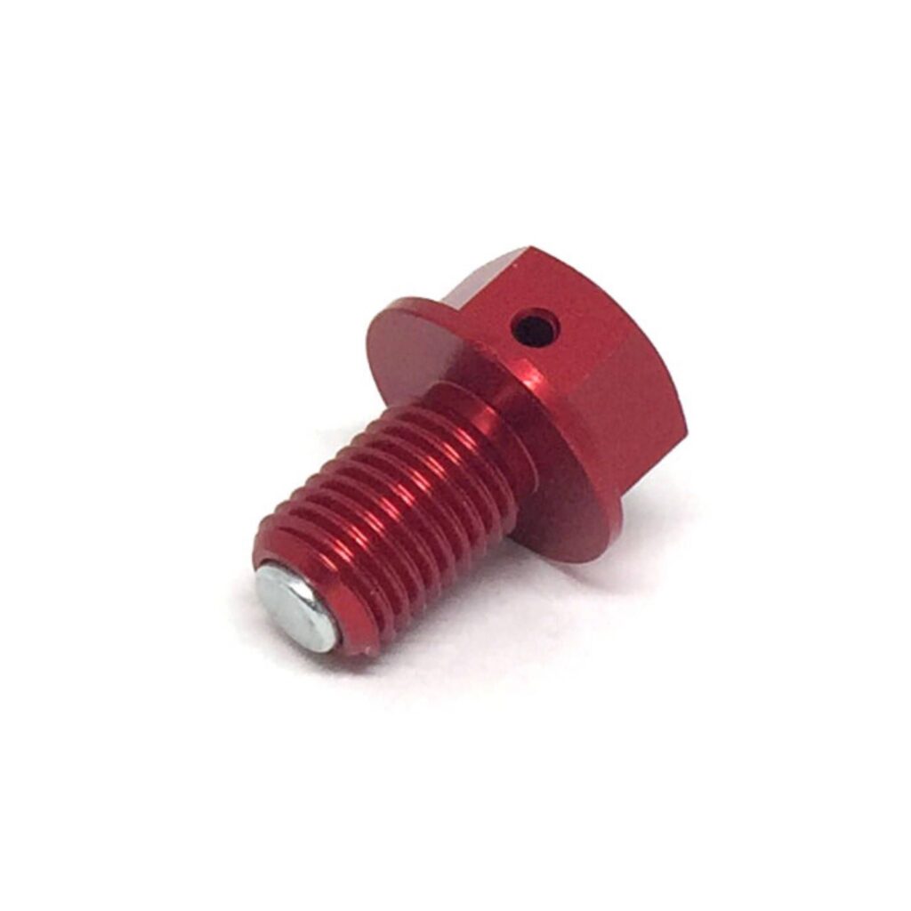 ZETA MAGNETIC DRAIN BOLT M10X15-P1.25 RED