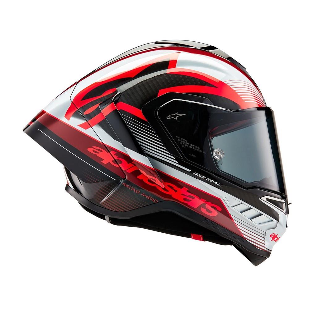Alpinestars Supertech R10 Road Helmet Team Black Carbon/Red/White Gloss