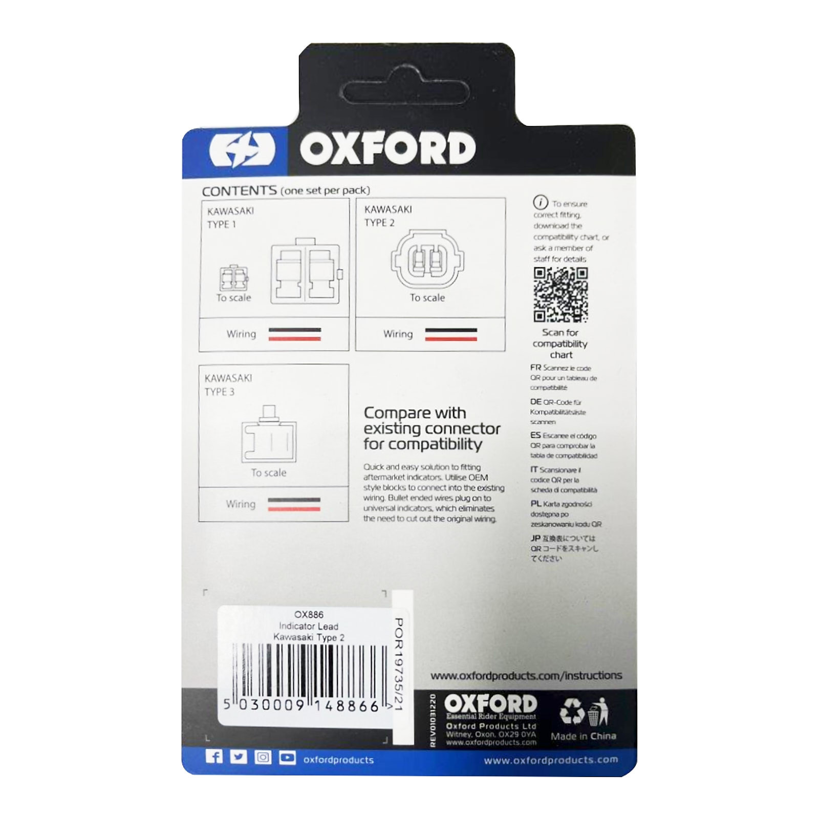 Oxford Indicator Leads Kawasaki Type 2 - Image 3