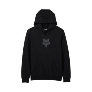 Fox head Fleece Pullover Hoody Black/Black - Image 1
