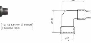 NGK plug Cap TB05EMA black    8636                         [AC] - Image 5