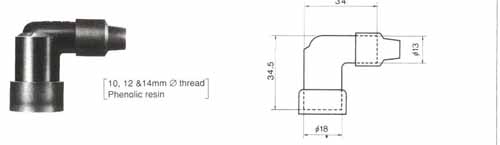 NGK plug Cap TB05EMA black    8636                         [AC]
