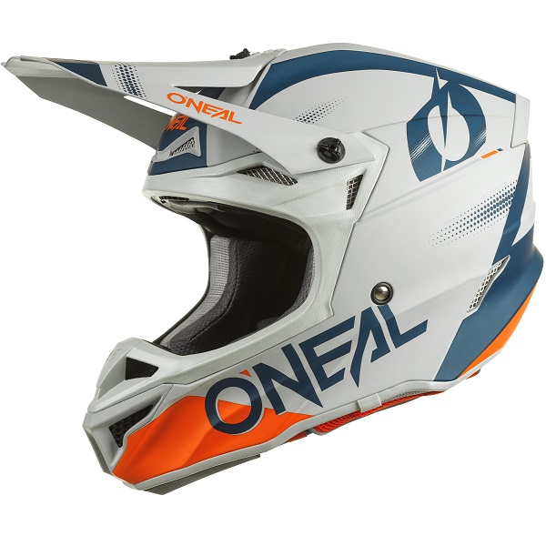 Oneal 5 Series Haze Blue/Orange Motocross Helmet