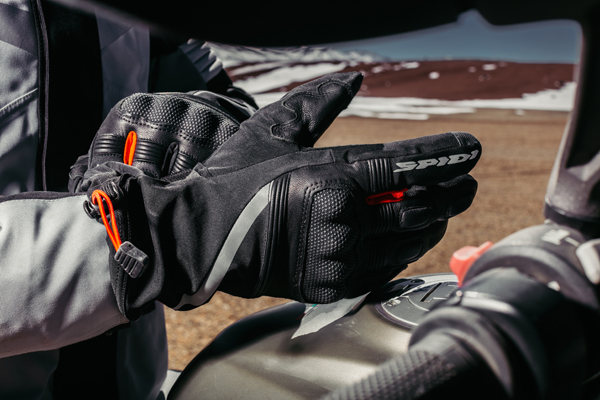 Spidi NK6 Winter Waterproof Leather Road Gloves Black