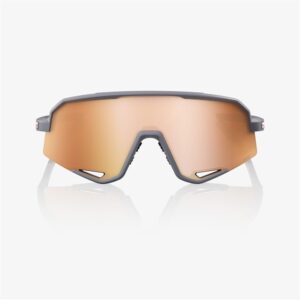 100% Slendale Soft Tact Grey Sunglasses HiPER Copper Mirror Lens - Image 2