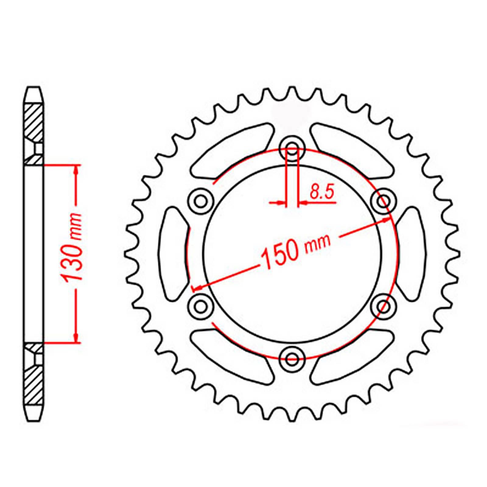 SPKT REAR OE STEEL 251 49T #520 - Image 1