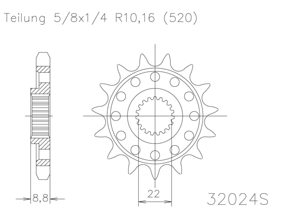 SPROCKET FRONT MOTO MASTER 12T BETA GAS GAS HUSABERG HUSQVARNA KTM