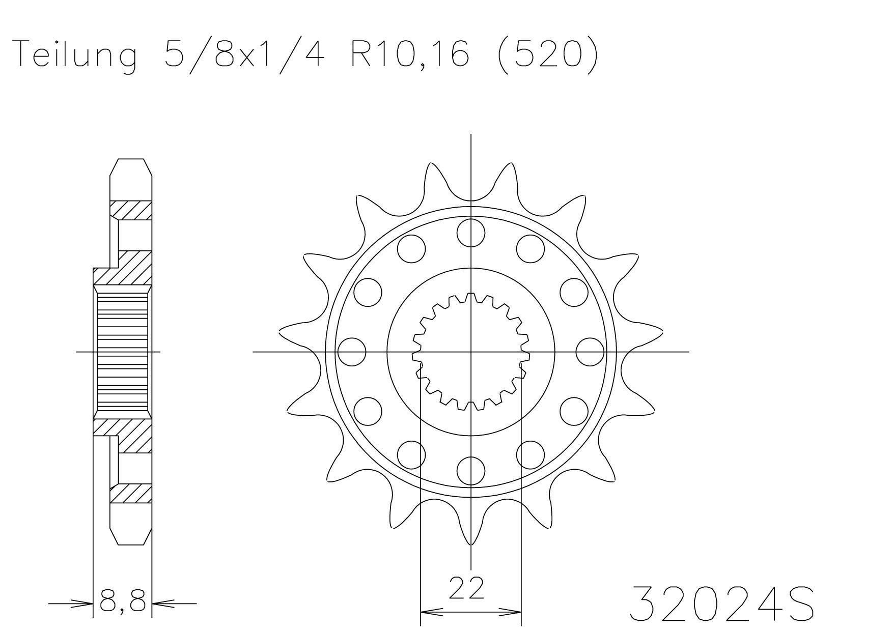 SPROCKET FRONT MOTO MASTER 12T BETA GAS GAS HUSABERG HUSQVARNA KTM - Image 1