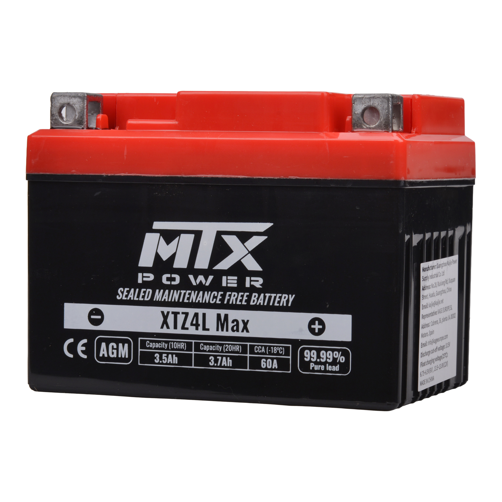 MTX Power Battery AGM - XTZ4L Max - Image 1