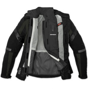 Spidi 4season Evo Road Jackets Ladies Black/Dark Green - Image 1