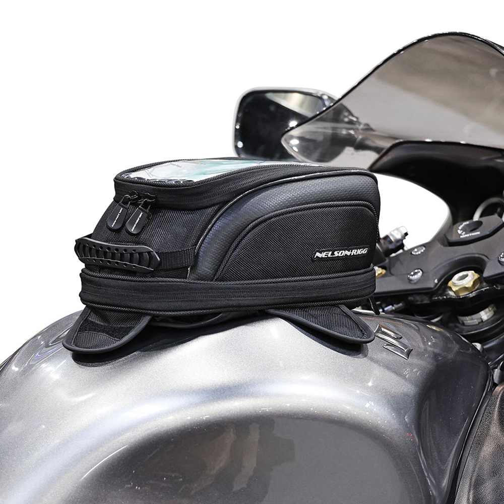 Nelson Rigg Commuter Lite Magnetic/Strap Expandable Tank Bag 5-8L Black