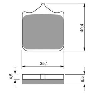 BRAKE PADS GOLDFREN SINTERED SPORTS GF304 - S3 ( PH438 ) - Image 1