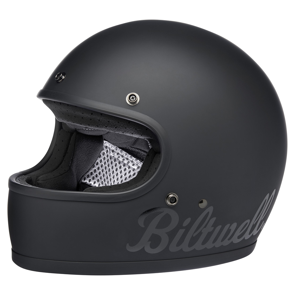 Biltwell Gringo Road Helmet Flat Black Factory