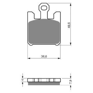 BRAKE PADS GOLDFREN SINTERED SPORTS GF200 - S3 ( PH328 ) - Image 1