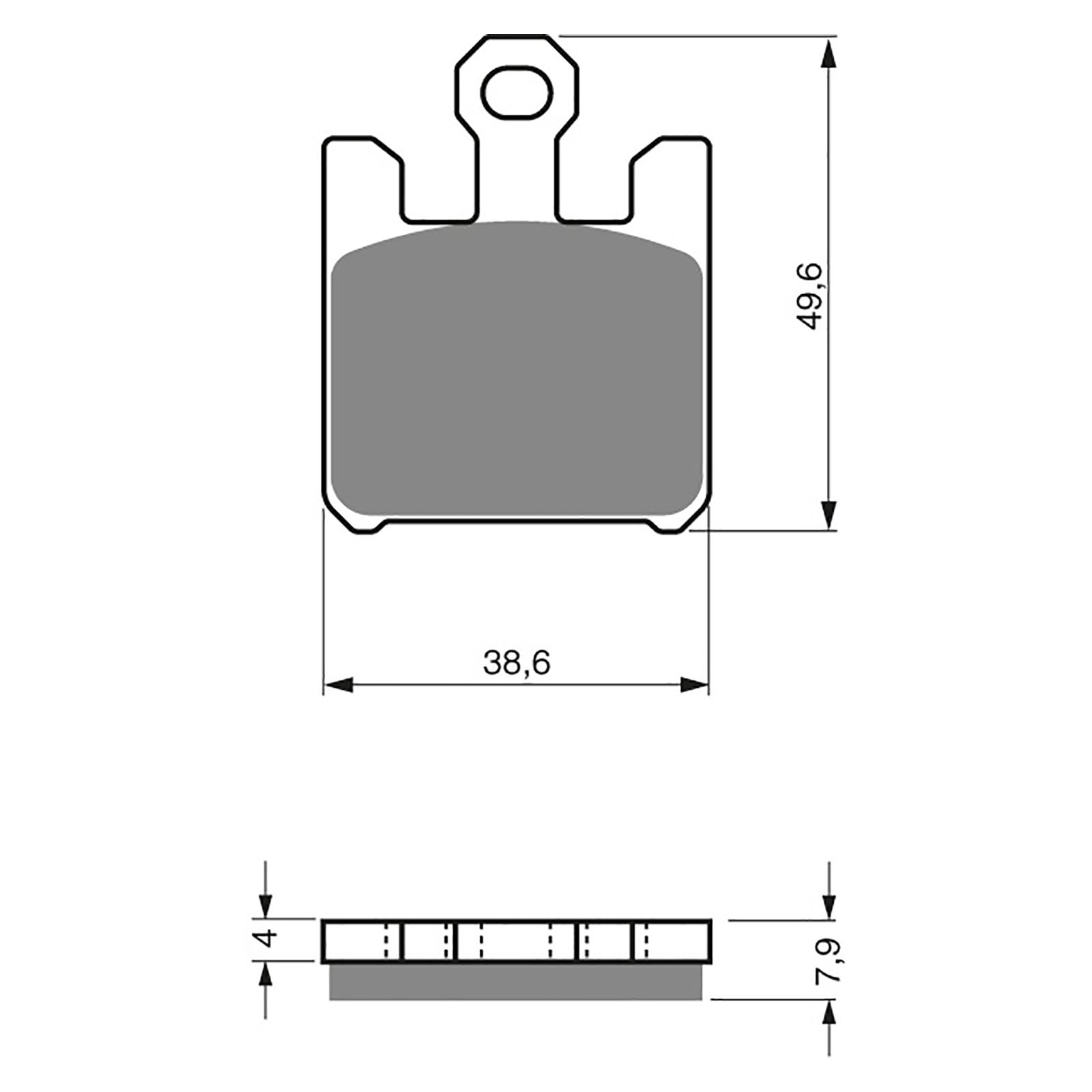 BRAKE PADS GOLDFREN SINTERED SPORTS GF200 - S3 ( PH328 ) - Image 1