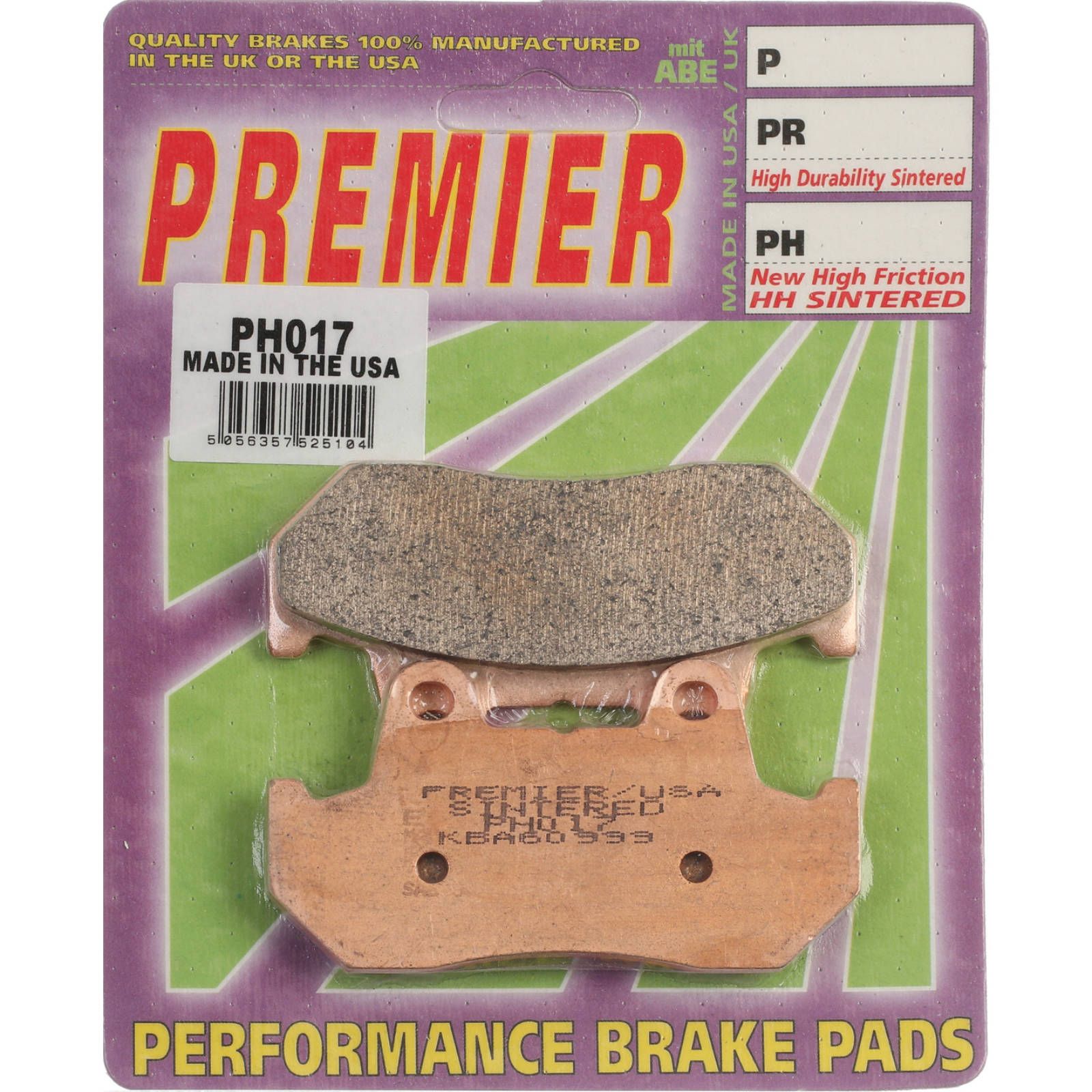 PREMIER BRAKE PADS HI-PERF SINT PH017 - HON - Image 1