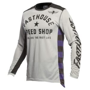 Fasthouse Youth Originals Air Cooled Motocross Jersey Silver/Black - Image 1