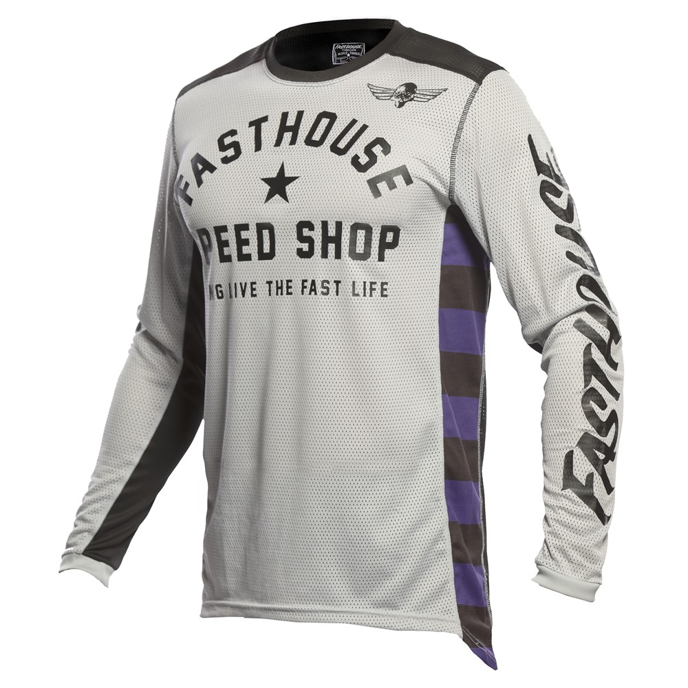 Fasthouse Youth Originals Air Cooled Motocross Jersey Silver/Black