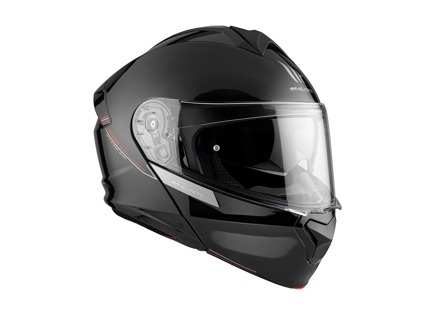 MT Genesis SV Flip Front Helmet Gloss Black - Image 1