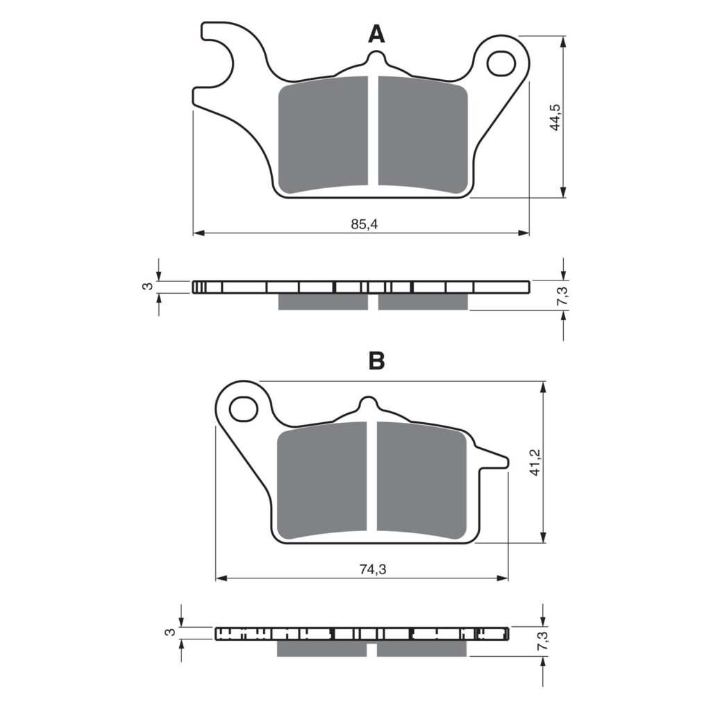 BRAKE PADS GOLDFREN SINTERED SPORTS GF387 - S3